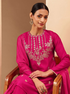 Janasya Women Kurti Sharara Dupatta Set