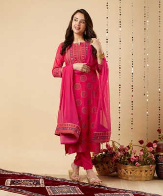 RAHABFAB Women Kurta Pant Set