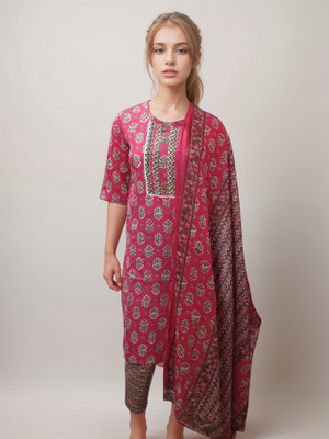 Bhartiya Naari Women Kurti Pant Dupatta Set