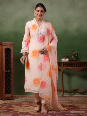 shiv textiles Floral Print Kurta, Trouser/Pant & Dupatta Set