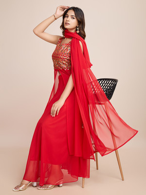 AMALAK Women Kurta Pant Dupatta Set