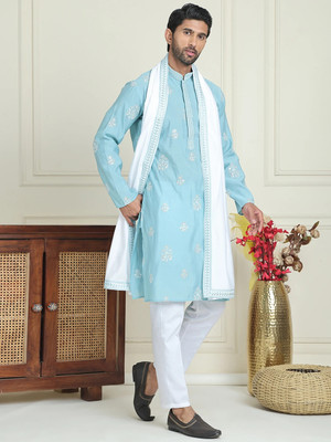 Jompers Men Kurta Pyjama Dupatta Set