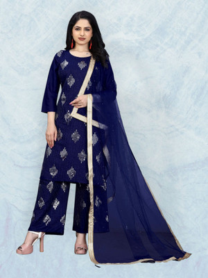 HOC's Women Kurta Palazzo Dupatta Set