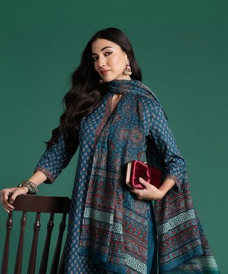 Indo Era Women Kurta Pant Dupatta Set