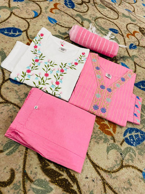 R A TEXTILE Women Kurti Pant Dupatta Set