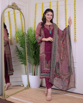 Laxmichhaya Women Kurta Churidar Attached Dupatta Set