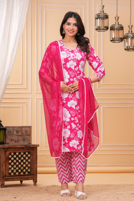 Kedarnath creation Women Kurti Pant Attached Dupatta Set