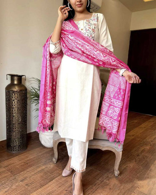Shanti Creation Embroidered Kurta, Trouser/Pant & Dupatta Set
