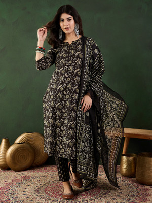 Vastramyaa Women Kurta Pant Attached Dupatta Set