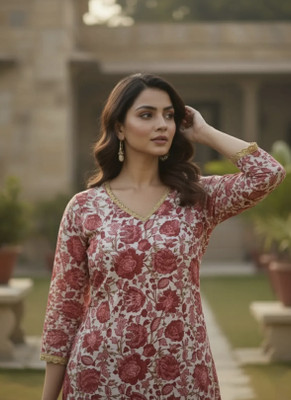 AAFAMI Women Kurti Sharara Set