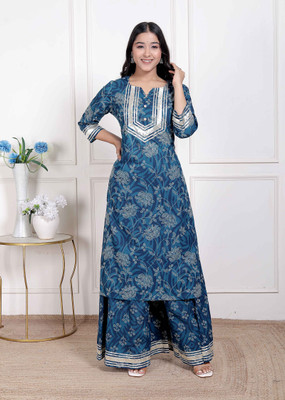 MIRAVAN Women Kurta Palazzo Set