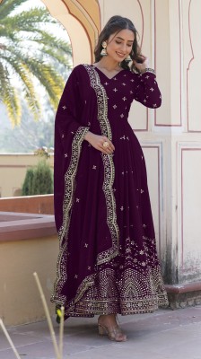 Wedani Lifestyle Anarkali Gown(Purple)