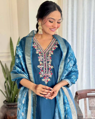 Shadow & Saining Women Kurti Pant Dupatta Set