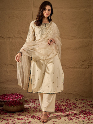 House of Pataudi Women Kurta Pant Dupatta Set