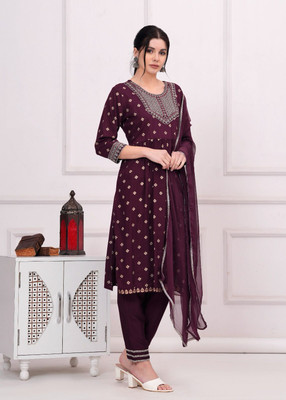 HUSSIAN CREATION Women Kurta Pant Dupatta Set