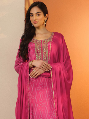 LIBAS Women Kurta Palazzo Dupatta Set