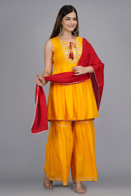 Karvika Women Kurta Sharara Dupatta Set