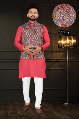 Metro Traders Men Kurta Pyjama Ethnic Jacket Set