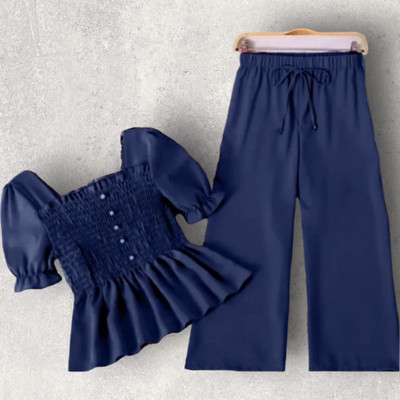 butclub Women Crop Top Palazzo Set