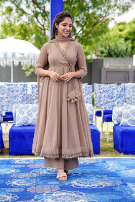 ESTELA Women Kurti Palazzo Dupatta Set