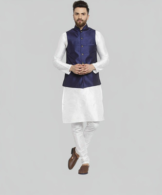 Royal Kurta Men Kurta Churidar Ethnic Jacket Set
