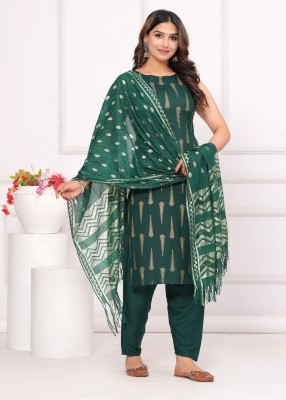 Lamba Creations Printed Kurta, Trouser/Pant & Dupatta Set