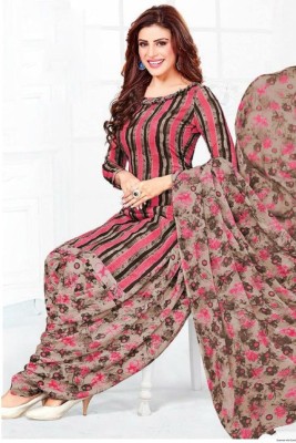 SIMPLYETHNIC Crepe Embroidered Salwar Suit Material