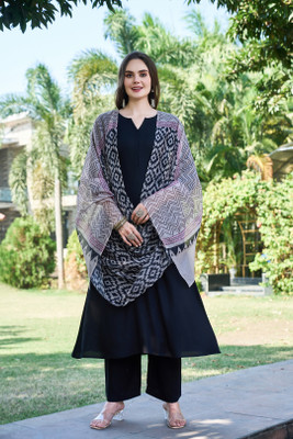 Tasrika Solid Anarkali Kurta, Bottom & Dupatta Set