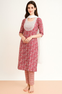 Gurly Tales Printed Kurta, Trouser/Pant & Dupatta Set