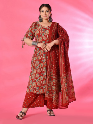 PrettyPlus by Desinoor.com Women Kurta Palazzo Dupatta Set