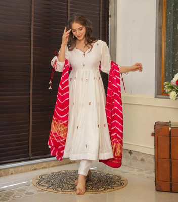 BE IN TEXO FAB Embroidered Kurta, Trouser/Pant & Dupatta Set