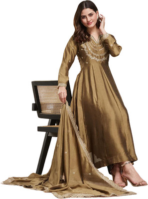 VIBHULEHENGA Women Kurti Pant Dupatta Set