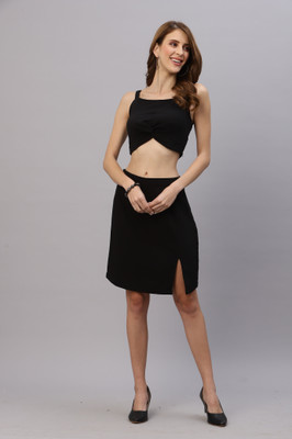 RAASSIO Women Ethnic Top Skirt Set