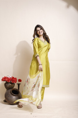 DEERGOLD FASHION Women Kurti Pant Dupatta Set
