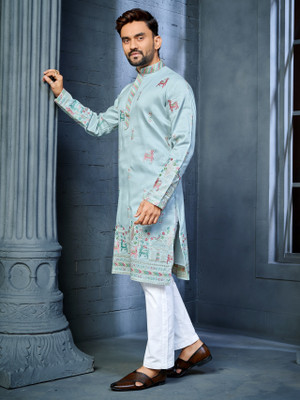 KRISHU ETHNICS Men Kurta Pyjama Set