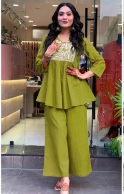 AKFASHIONAKIL Women Ethnic Top Pyjama Set
