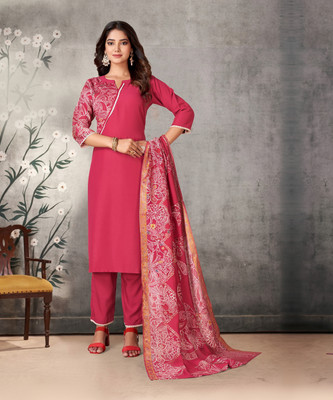 Hirvanti Fashion Women Kurta Palazzo Dupatta Set