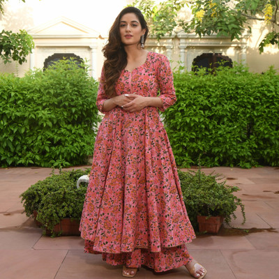 Bhawanaprint Women Kurta Palazzo Set