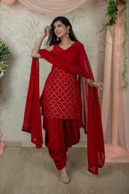 Zero Stitch Women Kurta Patiala Dupatta Set