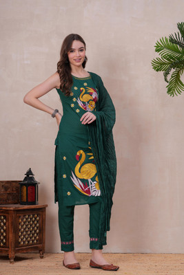 JC4U Women Kurta Pant Dupatta Set