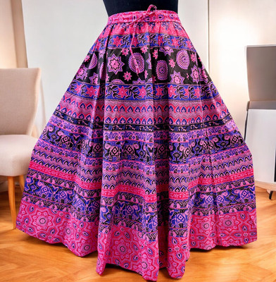 MF CREATION Printed Women Flared Multicolor Skirt