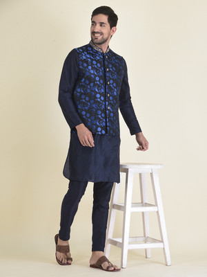 HOUSE OF DEYANN Men Kurta Pant Ethnic Jacket Set