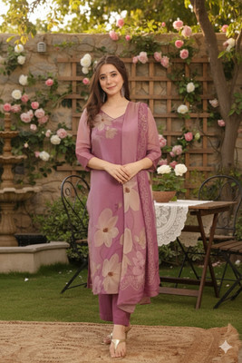 Bajrang fab Women Ethnic Top Pant Dupatta Set