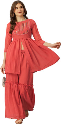 SHIVAY FAB Women Ethnic Top Sharara Set