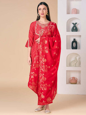 Fashor Women Kurta Pant Dupatta Set