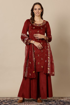 Aurelia Women Kurta Sharara Dupatta Set