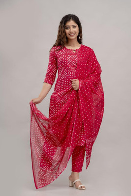 VASTRA VILLA Printed Kurta, Trouser/Pant & Dupatta Set