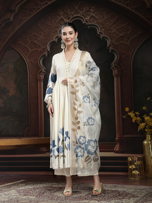 Stylum Women Kurta Palazzo Dupatta Set