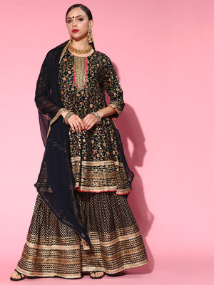 Ishin Women Kurta Sharara Dupatta Set