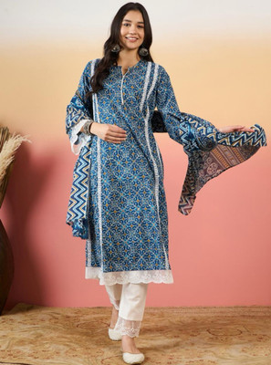 Niri and Rini Women Kurti Pant Dupatta Set